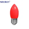 NEWDAYS brand cross-border new color led bulbs, small screw mouth household candles, lanterns, wedding energy-saving decoration, seven-color pointed bulbs, energy-saving and waterproof, festive decoration Specification image